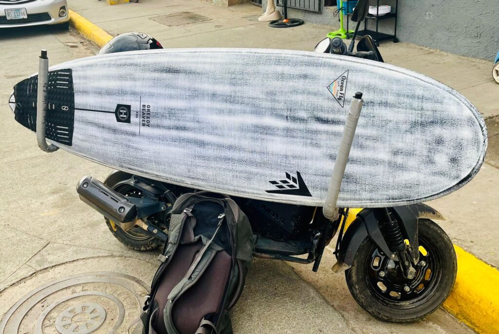 Nica Moto Rentals offer surf racks for your motorcycle or scooter